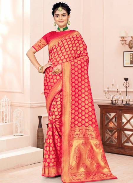 Gajjari Colour Santraj New Festive Wear Designer Fancy Banarasi Silk Saree Collection 1022